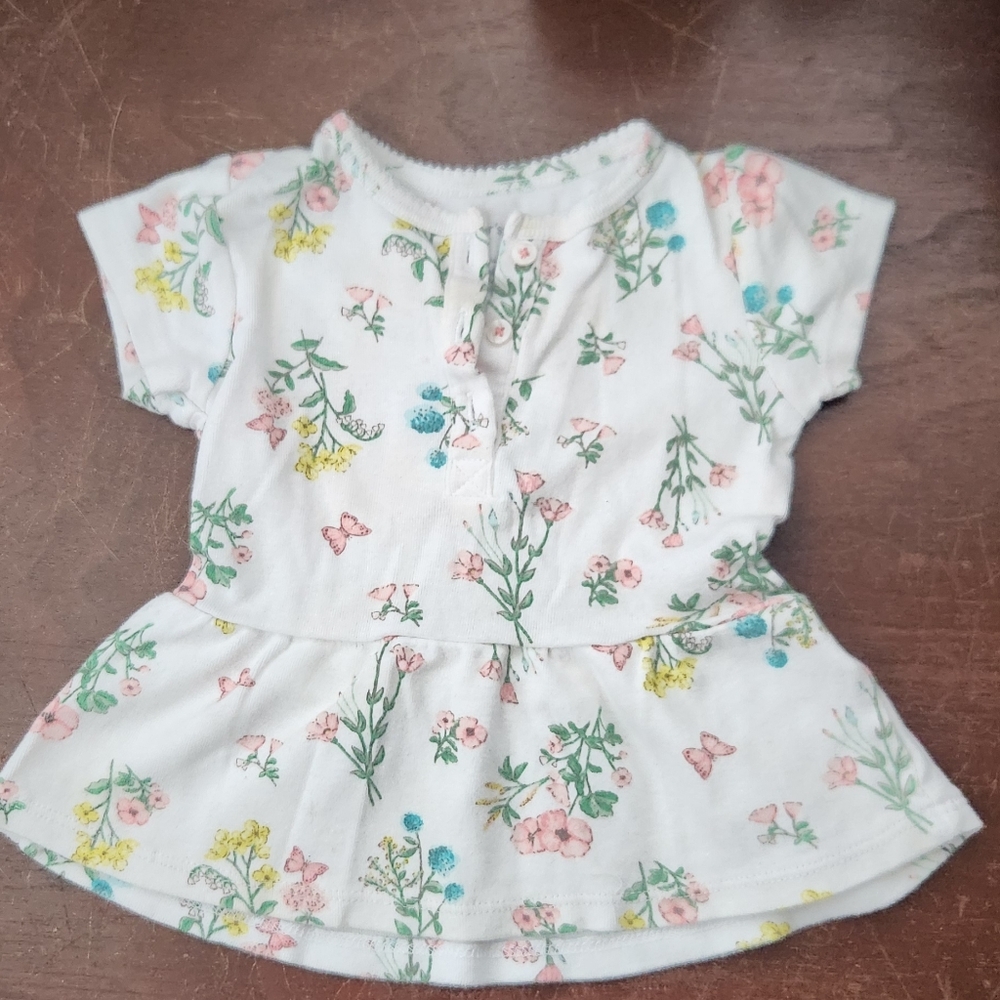 Floral baby shirt/dress